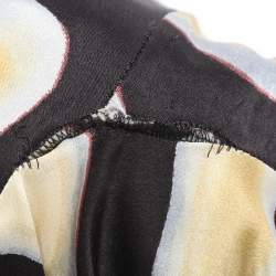 Pre Owned Roberto Cavalli Multicolor Printed Satin Maxi Skirt L