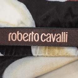 Pre Owned Roberto Cavalli Multicolor Printed Satin Maxi Skirt L