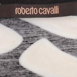 Pre Owned Roberto Cavalli Multicolor Jersey Ruched Top L