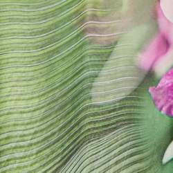 Pre Owned Roberto Cavalli Green Floral Print Silk Kaftan Top S