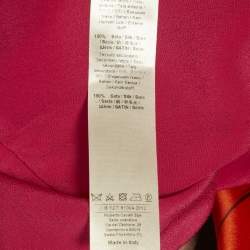 Pre Owned تنورة روبرتو كافالي ماكسي حرير مكسرة مطبوعة زهور متعددة الألوان مقاس متوسط (ميديم)