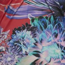 Pre Owned Roberto Cavalli Pink Printed Jersey Scoop Neck Top S