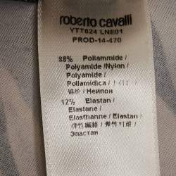 Pre Owned Roberto Cavalli Multicolor Floral Print Jersey V-Neck Top S