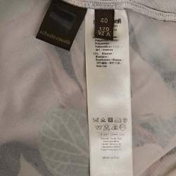 Pre Owned Roberto Cavalli Multicolor Floral Print Jersey V-Neck Top S