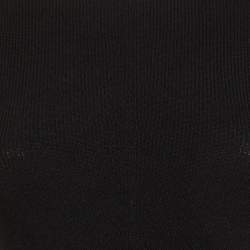 Pre Owned Roberto Cavalli Black Knit Distressed Detail Cold Shoulder Dress S