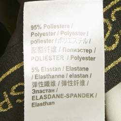 Pre Owned Roberto Cavalli Black Jersey Contrast Trimmed Pants M