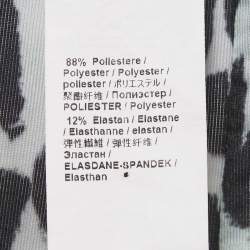 Pre Owned Roberto Cavalli Green Animal Print Jersey Leggings XS