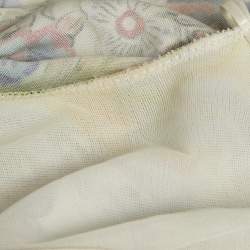 Pre Owned Roberto Cavalli Multicolor Floral Print Crepe Midi Dress M