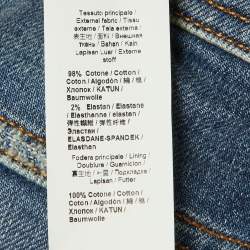 Pre Owned Roberto Cavalli Blue Denim Distressed Skinny Jeans M/Waist 32"