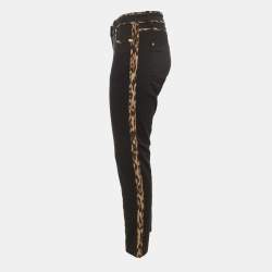 Pre Owned Roberto Cavalli Black Denim Slim Fit Jeans M/Waist 32"