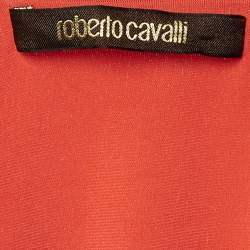 Pre Owned Roberto Cavalli Pink Knit Long Sleeve Mini Dress S
