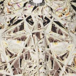 Pre Owned Roberto Cavalli Multicolor Printed Stretch Satin Mini Dress M