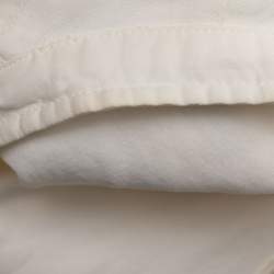 Pre Owned Roberto Cavalli Cream Linen Blend Zip Jacket M