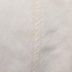 Pre Owned Roberto Cavalli Cream Linen Blend Zip Jacket M