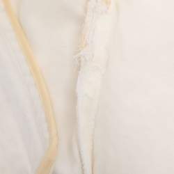 Pre Owned Roberto Cavalli Cream Linen Blend Zip Jacket M