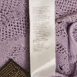Pre Owned Roberto Cavalli Lavender Knit Mini Dress S 