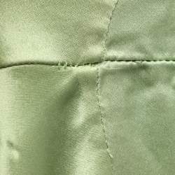 Pre Owned Roberto Cavalli Green Satin Long Sleeve Tops L