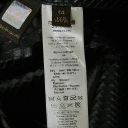 مملوكة مسبقًا جاكيت بسوستة جلد بايثون روبرتو كافالي مقاس متوسط - ميديم