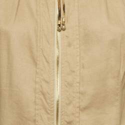 مملوكة مسبقًا Roberto Cavalli Beige Linen Blend Zip-Up Jacket S