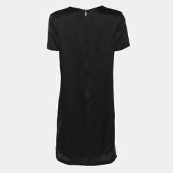 مملوكة مسبقًا Roberto Cavalli Black Multicolor Printed Satin Mini Dress M