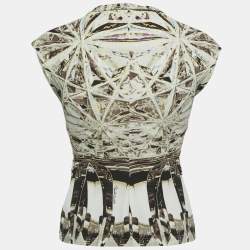 Pre Owned Roberto Cavalli Multicolor Print Jersey Sleeveless Top S