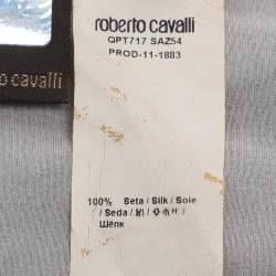 مملوكة مسبقًا قميص روبيرتو كافالي حرير مطبوع متعدد الألوان كبير (لارج)