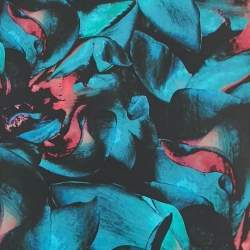 مملوكة مسبقًا Roberto Cavalli Blue Printed Jersey Midi Dress L