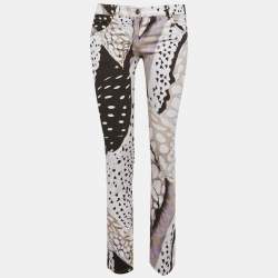مملوكة مسبقًا Roberto Cavalli Multicolor Printed Denim Jeans XS Waist 28"