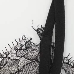 Pre Owned Roberto Cavalli Multicolor Printed Silk and Lace Camisole M