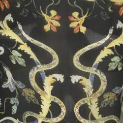 Pre Owned توب روبيرتو كافالي حزام حرير بطباعة أزهار متعدد الألوان أسود مقاس صغير (سمول)