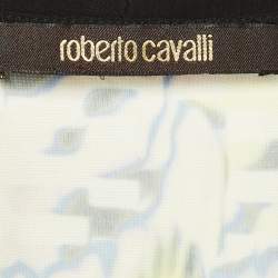 Pre Owned Roberto Cavalli Multicolor Printed Crepe Sleeveless Dress M