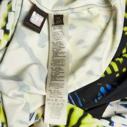 Pre Owned Roberto Cavalli Multicolor Printed Crepe Sleeveless Dress M