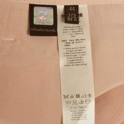 Pre Owned Roberto Cavalli Powder Pink Silk Belted Pants L
