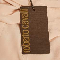 Pre Owned Roberto Cavalli Powder Pink Silk Belted Pants L