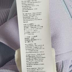 Pre Owned Roberto Cavalli Lavender Rib Knit Flared Midi Dress M