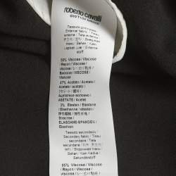 Pre Owned Roberto Cavalli Multicolour Zebra Print Crepe Asymmetric Maxi Dress M