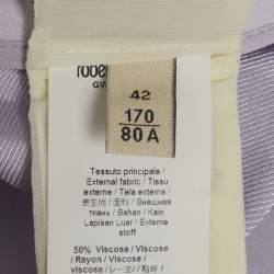 Pre Owned Roberto Cavalli Purple Crepe Wide-Leg Trousers M