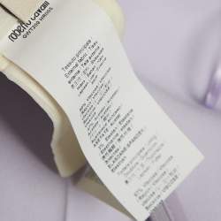 Pre Owned Roberto Cavalli Purple Crepe Wide-Leg Trousers M