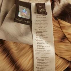Pre Owned Roberto Cavalli Brown Tiger Print Jersey Sheath Mini Dress M
