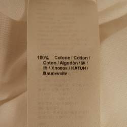 Pre Owned بلوزة محبوكة قطنية بيضاء بطبعة زهرية روبيرتو كافالي مقاس متوسط (ميديوم)