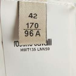 Pre Owned Roberto Cavalli Dark Grey Animal Printed Jersey Mini Dress M