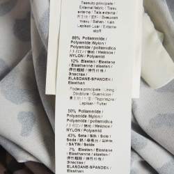 Pre Owned Roberto Cavalli Dark Grey Animal Printed Jersey Mini Dress M