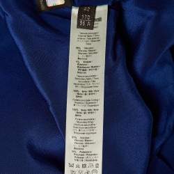 Pre Owned Roberto Cavalli Blue Crepe Tailored Blazer M