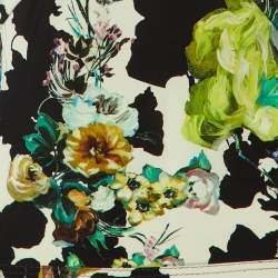 Pre Owned Roberto Cavalli Multicolor Printed Jersey Top M