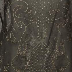 Pre Owned Roberto Cavalli Black Silk Top S