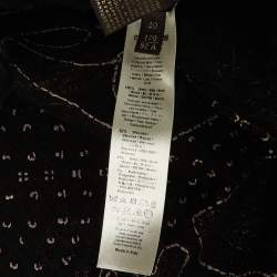 Pre Owned Roberto Cavalli Black Silk Top S