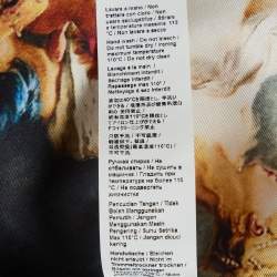 Pre Owned Roberto Cavalli Blue Graphic Print Silk Shorts S