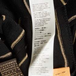 Pre Owned Roberto Cavalli Black/Gold Knit Skater Mini Dress S