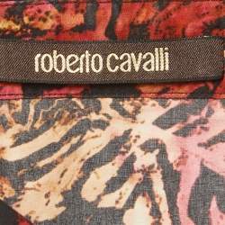 Pre Owned Roberto Cavalli Multicolour Abstract Print Cotton Long Sleeve Shirt S