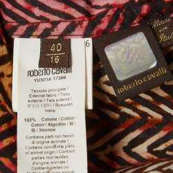 Pre Owned Roberto Cavalli Multicolour Abstract Print Cotton Long Sleeve Shirt S